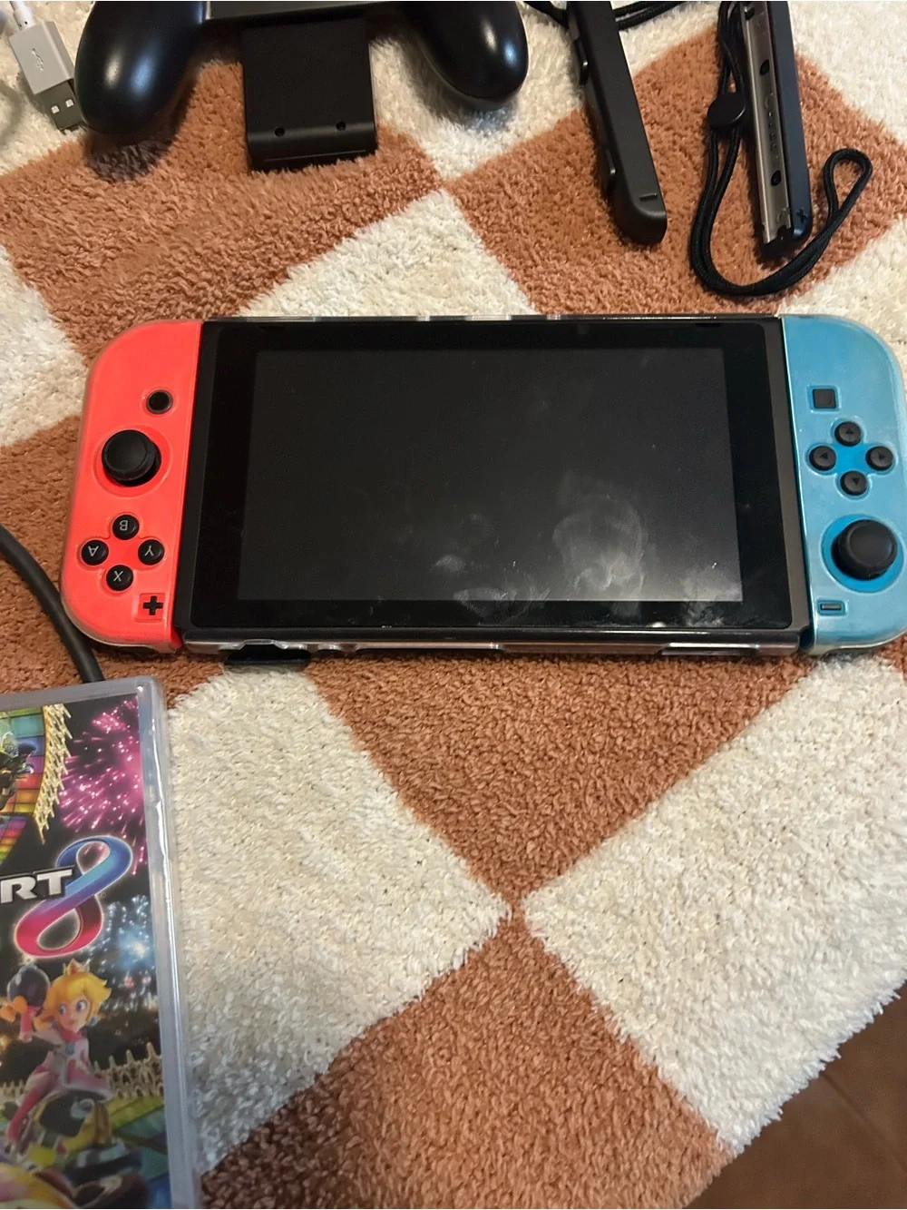 Nintendo Switch Console with Neon Red & Neon Blue Joy-Con Controllers
